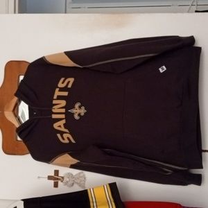 "Who Dat!" Saints IRR Kanga pouch Hoodie Large